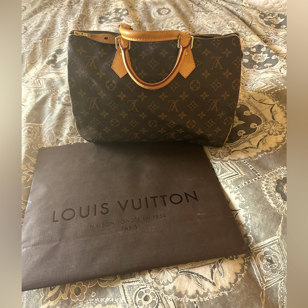 Authentic Monogram Louis Vuitton Speedy 35
